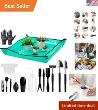25-Pcs Mini Succulent Tool Set with 39.4" Repotting Mat - Indoor Gardening Kit