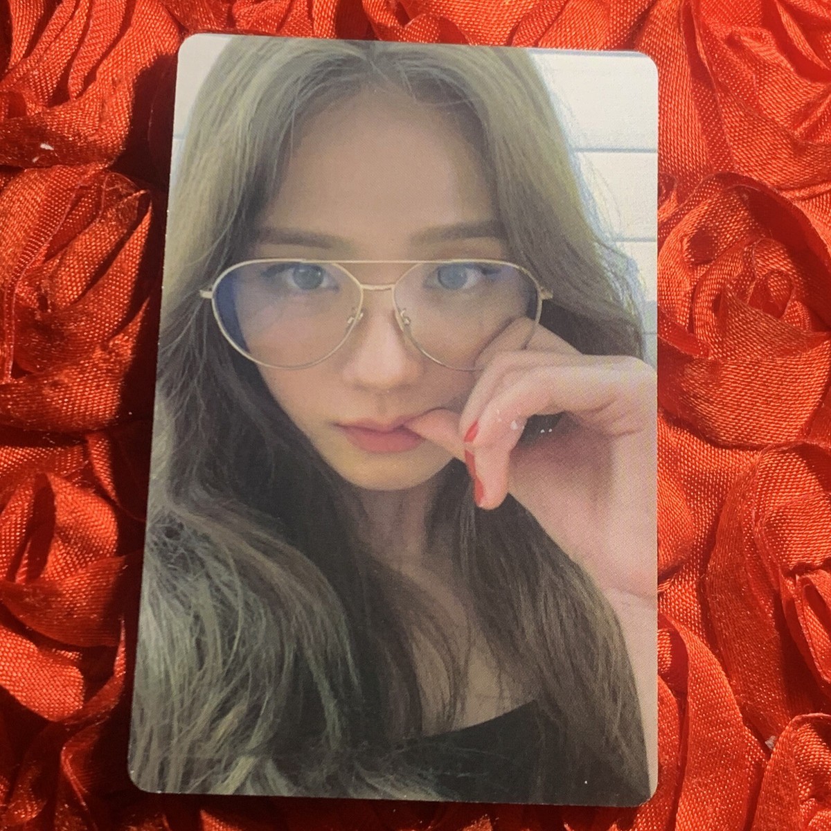 JISOO BLACKPINK Solo Edition Celeb KPOP Girl Photo Card Glasses | eBay