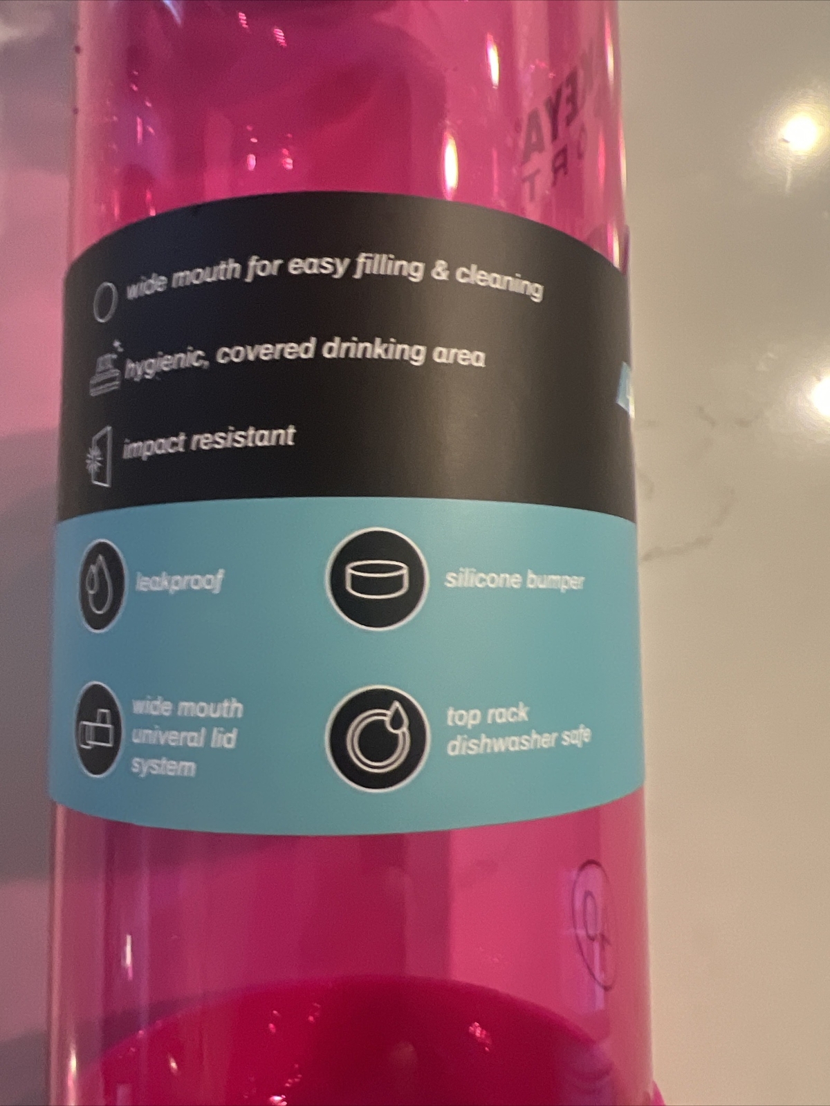 Takeya Tritan Sport Water Bottle with Spout Lid Ice Blocker Spout Lid Pink