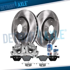 Front Disc Rotors Calipers w/Bracket Brake Pads Kit for BMW 328i xDrive 323i X1