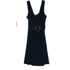 CHARLOTTE RUSSE (Sz M) Junior’s Little Black Dress With Buckle Raw Hem