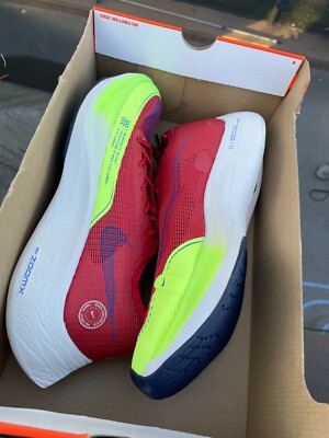 New Nike ZoomX Vaporfly Next% 2 Red Clay Ghost Green Size 15