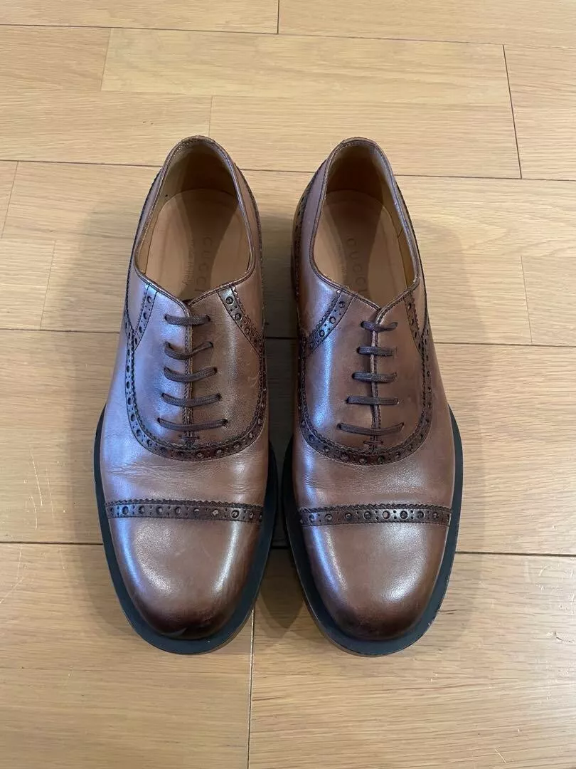 Chaussures habillées marron Gucci Made in Italy homme 8 (27 cm) envoi depuis JPN