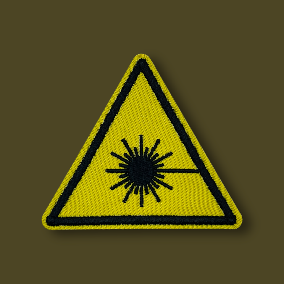 Laser Beam Warning Sign Patch | Iron-On & Sew-On Patch | eBay