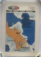 1990’s Map of Los Cabo’s Point Breaks By Costa Azul Surf Shop Surfing Ephemera