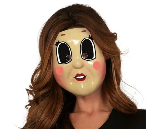 The Strangers DOLL FACE Mask Halloween Fancy Dress Adult Costume Female Scary - Picture 1 of 1