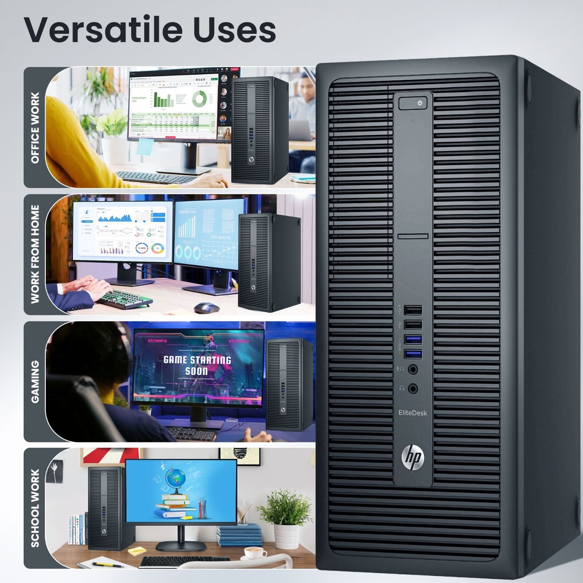 爆速!HP i5-6500/SSD/win11/Office2021/ブルーレイ Amazon | HP Business Desktop ProDesk 600 G2 Desktop Computer