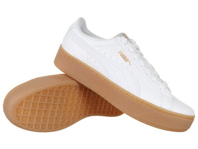 puma vikky platform white sneakers