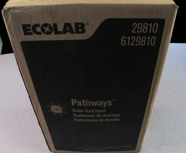 NEW Ecolab Pathways Drain Treatment Cleaner 29810 Opener 2.5 Gallon