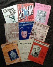 1921-1979 VTG Lot 9 Sheet Music Ave Maria Duke Ellington Chicago Theater more