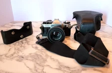 Vintage One Owner Canon AE-1  Program 35 mm Camera 50mm Lens Leather Cover Works