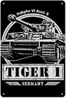 Retro Tin Metal Signs Home Décor 8x12 Inch Tiger I Ww2 Tank War History Vintage