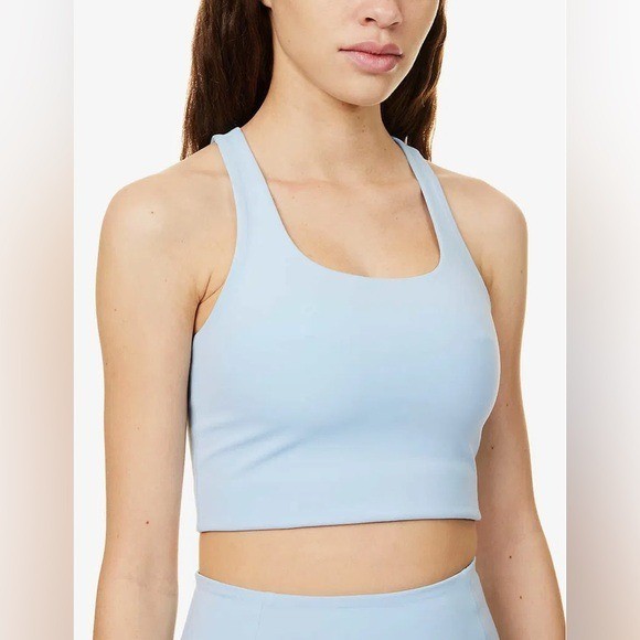 Girlfriend Collective XXS sports bra athletic full coverage womens running blue