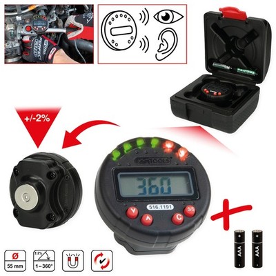 KS Tools Digitaler Drehwinkelmesser mit Magnet, Ø 55,0 mm
