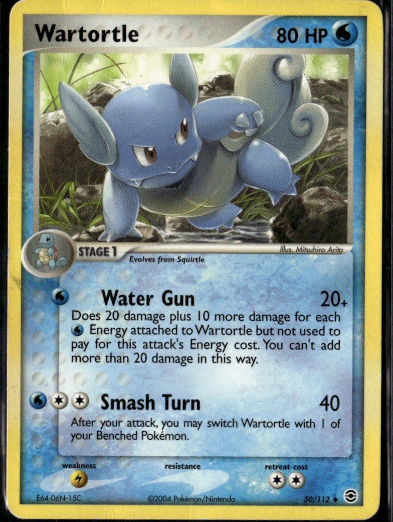 Wartortle Uncommon EX FireRed & LeafGreen 50/112 Water Pokemon Card