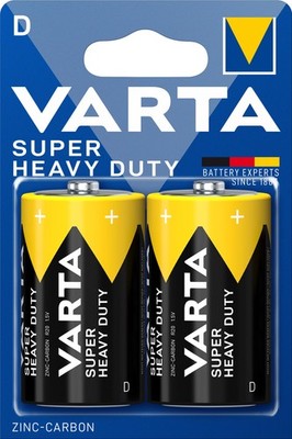 20 x Varta Mono D R20 Batterien 2020 Super Heavy Duty Superlife Zink Kohle 1,5V 
