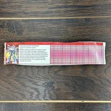 Transformers G1 Prowl Tech Spec Card 1984 Hasbro Vintage