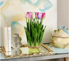 14.5" Multicolor PINK MIX Tulip Bundle by Valerie Parr Hill