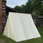 Reproduction Civil War Revolutionary War Wedge Tent With Iron Stakes Excellent
