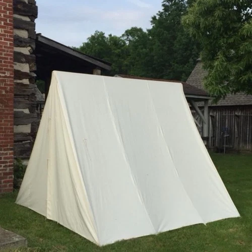 Reproduction Civil War Revolutionary War Wedge Tent With Iron Stakes Excellent