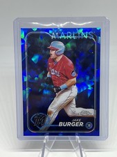 2024 Topps Chrome Sapphire Edition Base #125 Jake Burger Miami Marlins