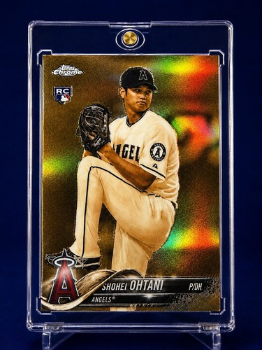 SHOHEI OHTANI GOLDEN ROOKIE REFRACTOR 2018 Topps Chrome SEPIA RC Pitching #150
