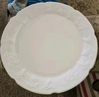 Vintage Indiana Glass Colony Harvest Grape Pattern White Milkglass Platter 14"