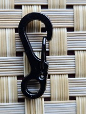 Lot 100 Mini SF Spring Carabiner Clip Keychain Outdoor Snap Camping Hook Black
