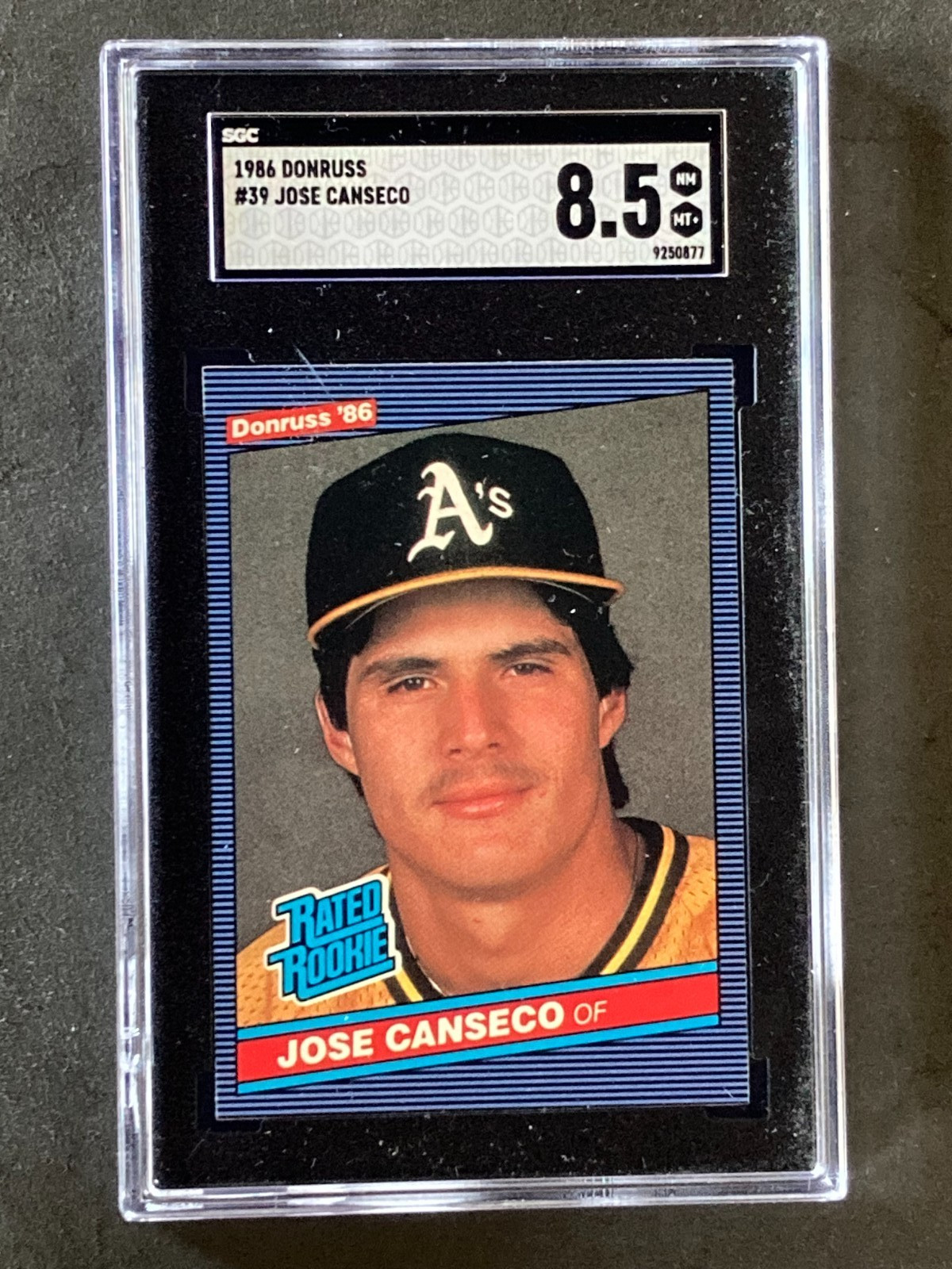 1986 Donruss #39 Jose Canseco RC SGC 8.5