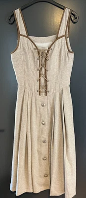 Damen Trachten Dirndl ärmellos Beige, Braun ca. Gr. 38 - Bild 1 von 2