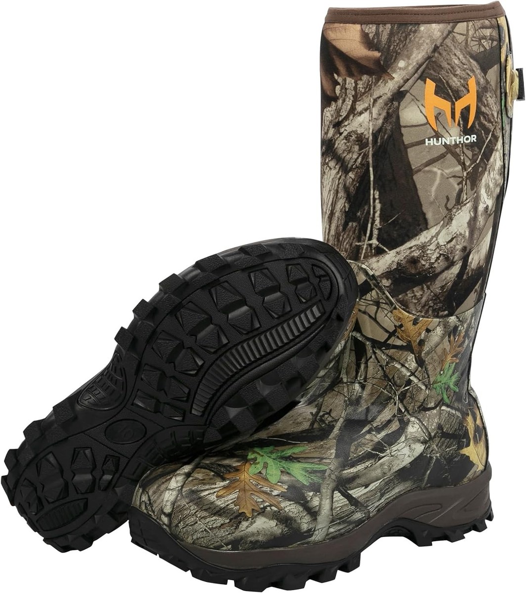 Hunting Boots for Men, Waterproof Insulated 6mm Neoprene Rubber