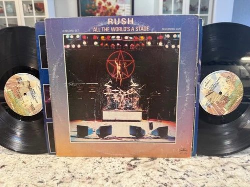 RUSH - ALL THE WORLD'S A STAGE - 1ST PRESS 1976 VINYL 2xLP - VG ~ MASTERDISK GK