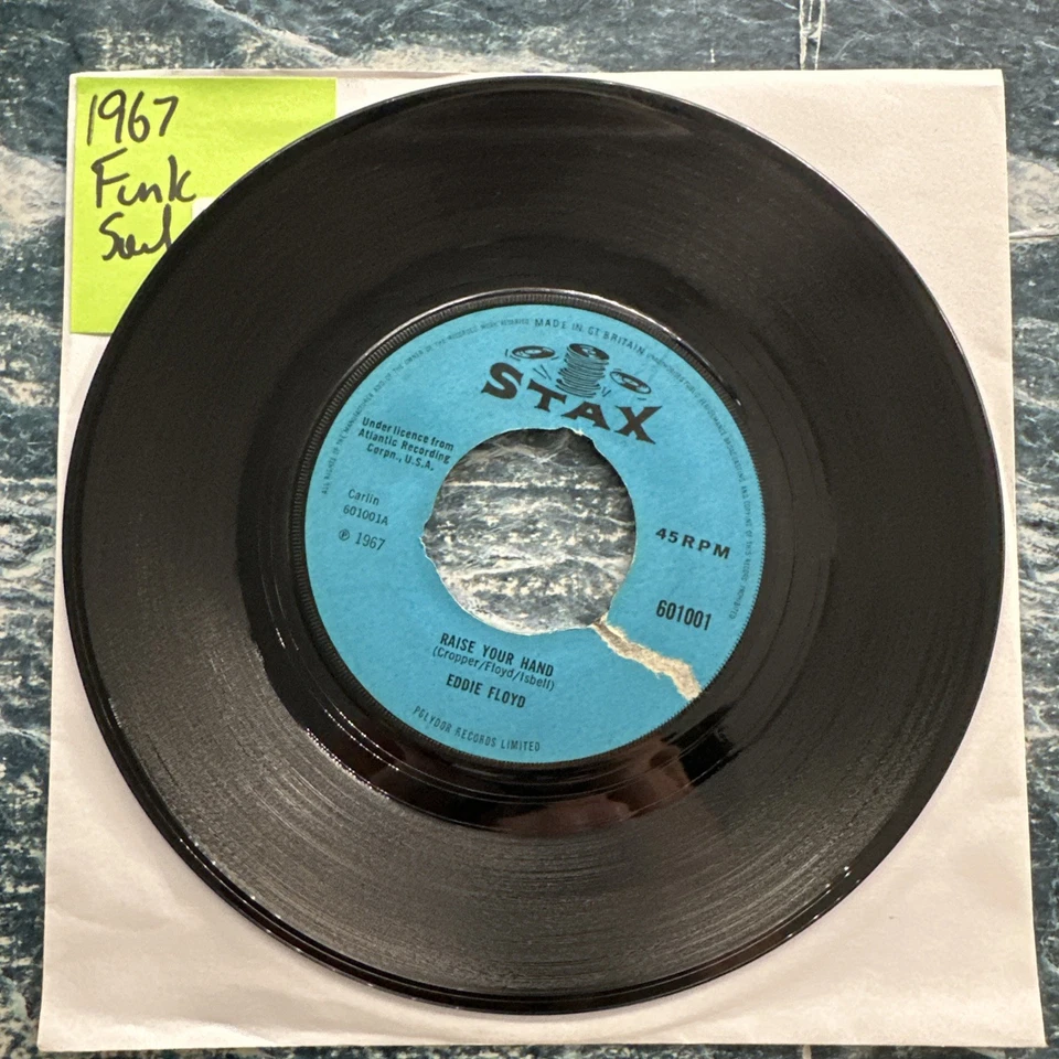 Eddie Floyd - Raise Your Hand 7” Vinyl Record Single VG+ Foto 3 de 4