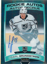 2019-20 O-Pee-Chee Platinum Rookie Autos Carl Grundstrom #R-GR Auto