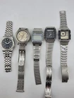Vtg Seiko Lot Of 5 Collector World Timer Titanium Alarm Chronograph Watches Read