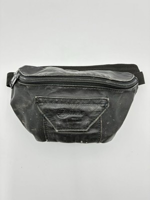 Vintage Eastpak Fanny Pack Waist Bag Made in USA Black Distressed