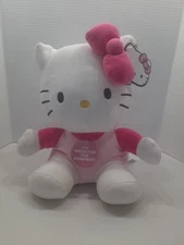 Hello Kitty 16" Weighted Plush Toy Comfort Pillow Stuffed Animal Pink Bow