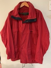 Timberland VTG Weathergear Waterproof Hooded Nylon Red Jacket 90 s Sz. Mens Med