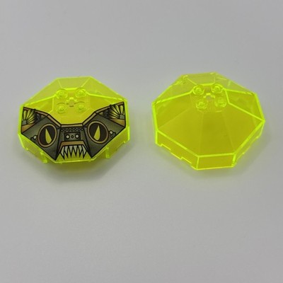 Windscreen 6 x 6 x 2 Octagonal Canopy w/ Axle Hole Stingrays Pattern TRANS GREEN