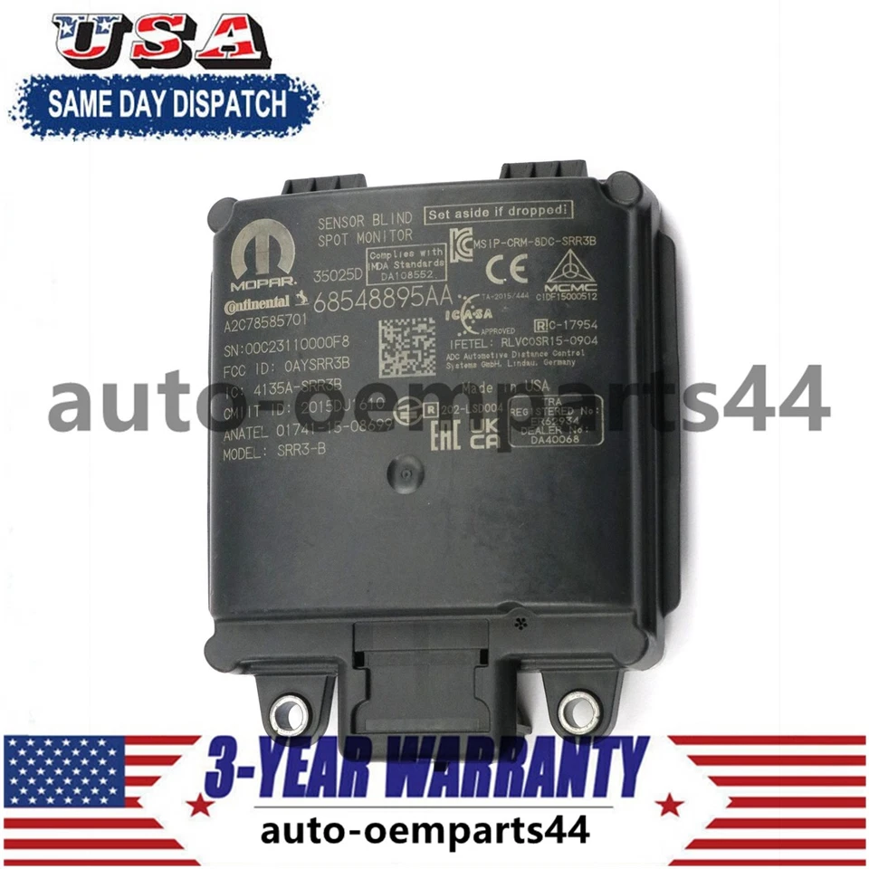 OEM Blind Spot Radar Sensor Module 68548895AA for 2020-2023 Dodge Ram 2500 3500 Foto 2 de 4