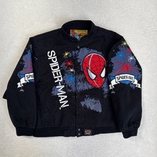 Y2k 2011 JH Design Kids Spiderman Marvel Nascar Style Jacket Size XXL 13-14 