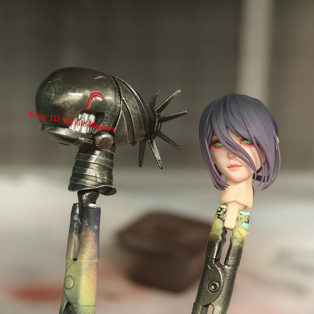 1/12 Scale Chainsaw Man Reze Bomb Girl Head Carving For 6