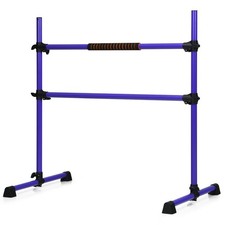 Freestanding Ballet Barre Adjustable Double Stretching Dance Bar Purple