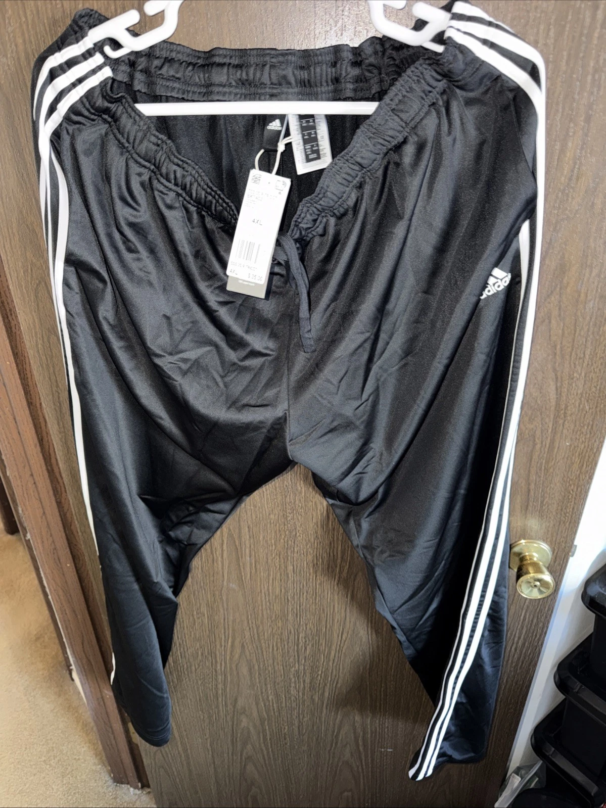 Adidas Athletic Pants Size 4XL Tricot Black White Stripe BK7402 New
Opens in a new window or tab