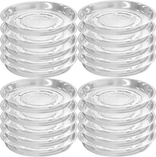 20 Packs 20 Inches Extra-Large Clear Plant Saucers for Indoor Outdoor Use Heavy