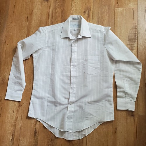 Dress Shirt White Striped 