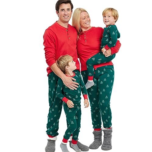 Family Matching Holiday Pajamas Organic X-Large Baby / Kids A Pine Holiday - Picture 2 of 7