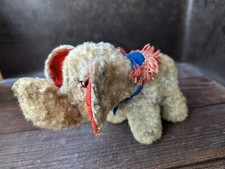 Vintage very old rare stuffed toy Elephant 9.5in