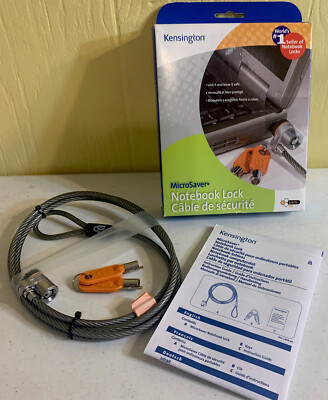 Kensington MicroSaver Notebook Security Cable K Key Lock Computer