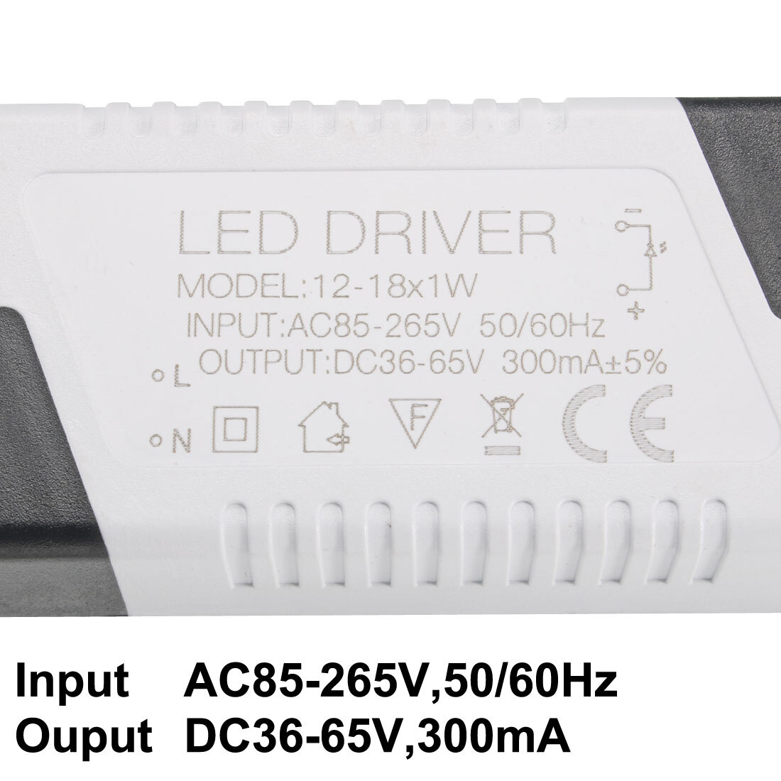 2PCS 12-18W 300mA AC85-265V Output LED Driver 36-65V DC | eBay